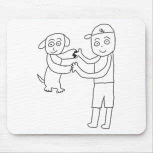 Dekopin And Otani-san Joining Hands Mouse Pad