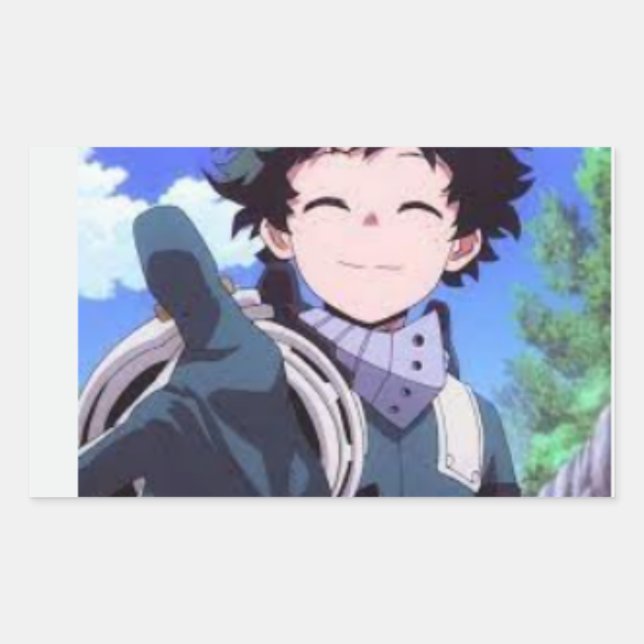 Deku  rectangular sticker (Front)