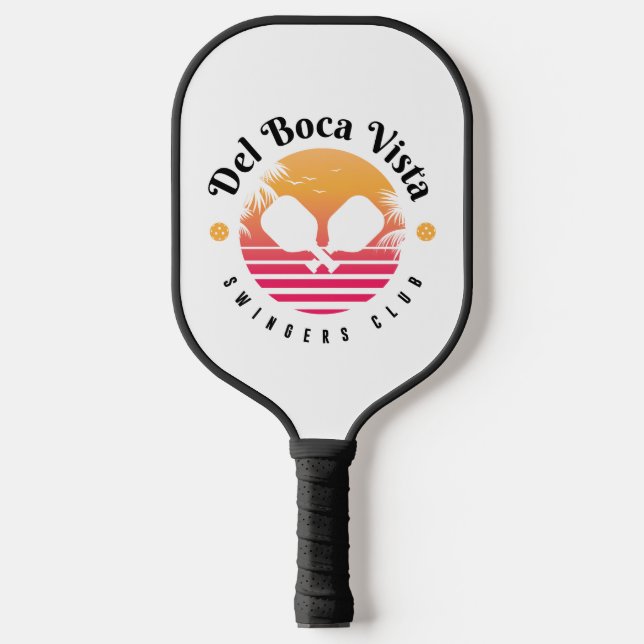 Del Boca Vista Swingers Club Pickleball Paddle (Front)