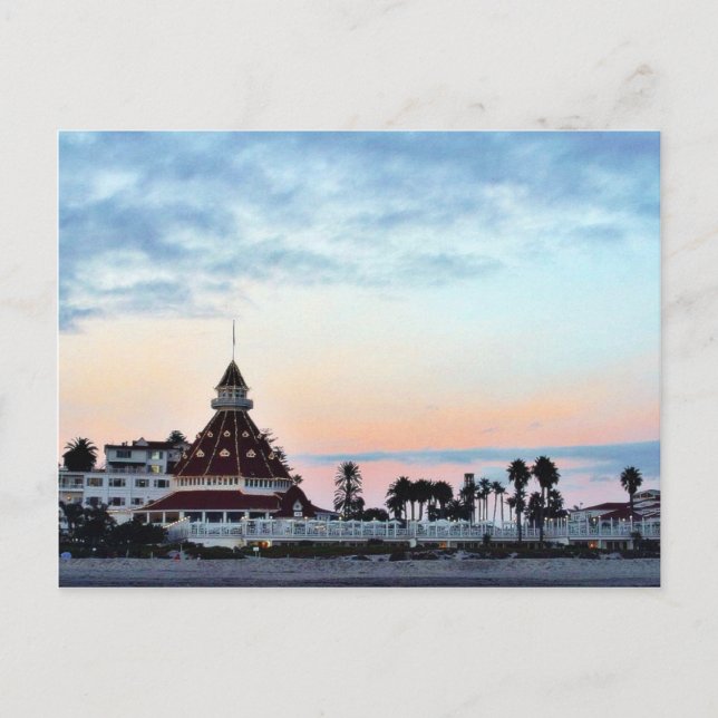 Del Coronado Sunset Postcard (Front)