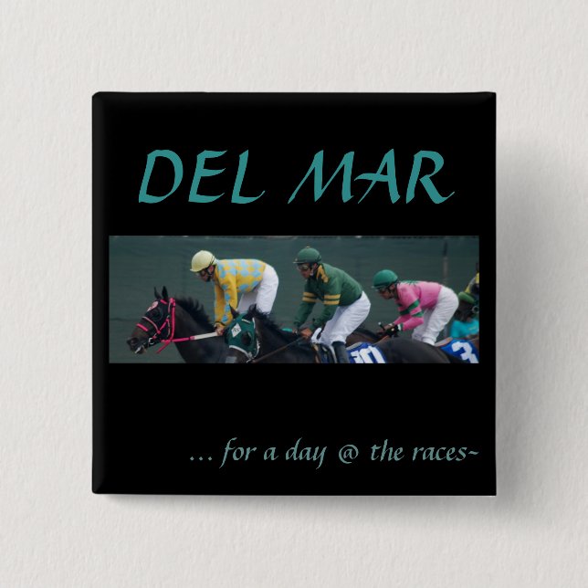 Del Mar, 15 Cm Square Badge (Front)
