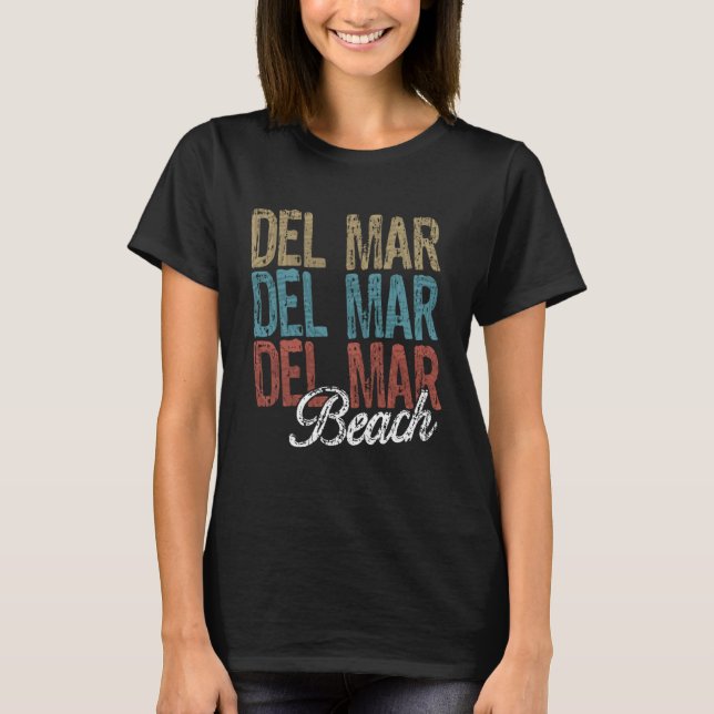 DEL MAR BEACH BEACH Three Tone Palm T-Shirt (Front)