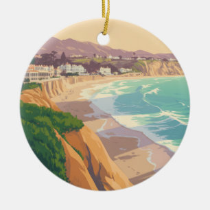 Del Mar California Ceramic Tree Decoration