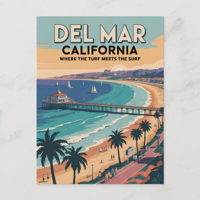 Del Mar California Postcard (Front)
