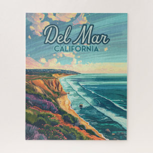 Del Mar California San Diego Beach Pacific Vintage Jigsaw Puzzle