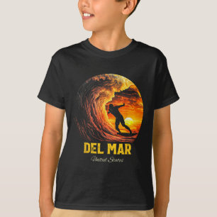 Del Mar United States Surfing Surfboard T-Shirt