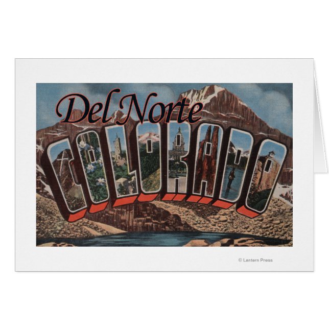 Del Norte, Colorado - Large Letter Scenes (Front Horizontal)