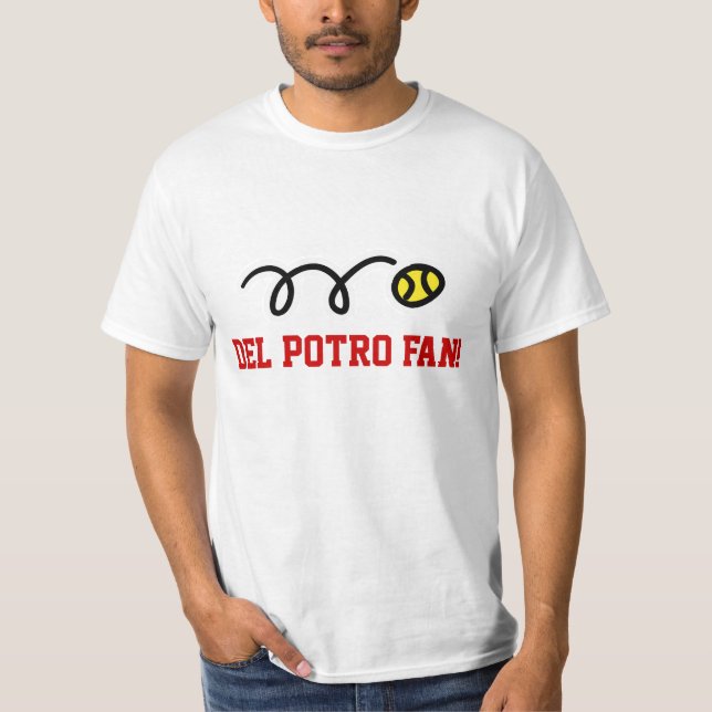 Del Potro tennis fan t-shirts for men women & kids (Front)