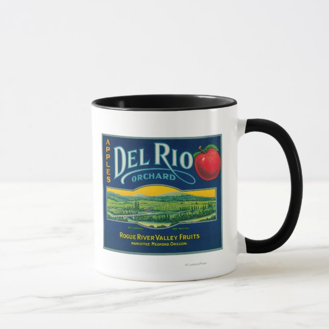 Del Rio Apple Crate LabelMedford, OR Mug (Right)