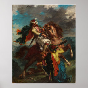 Delacroix - A Turk Surrenders To A Greek Horseman… Poster