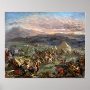 Delacroix - Botzaris Surprises The Turkish Camp A… Poster