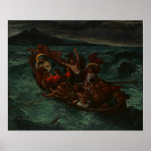 Delacroix - Christ Asleep During The Tempest Poster