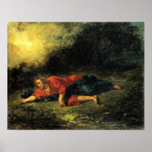 Delacroix - Christ In Gethsemane Poster