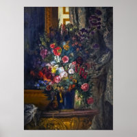 Delacroix - Flower Vase With Console 1849