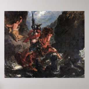 Delacroix - Freed Angelika Or St. George Poster