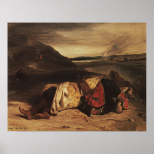 Delacroix - La Mort De Hassan Poster