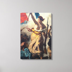 Delacroix - Liberty Leading The People Close-up Canvas Print