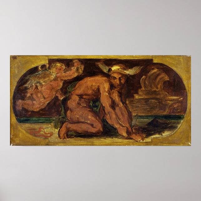 Delacroix - Mercury Sketch For The Peace Salon Poster (Front)