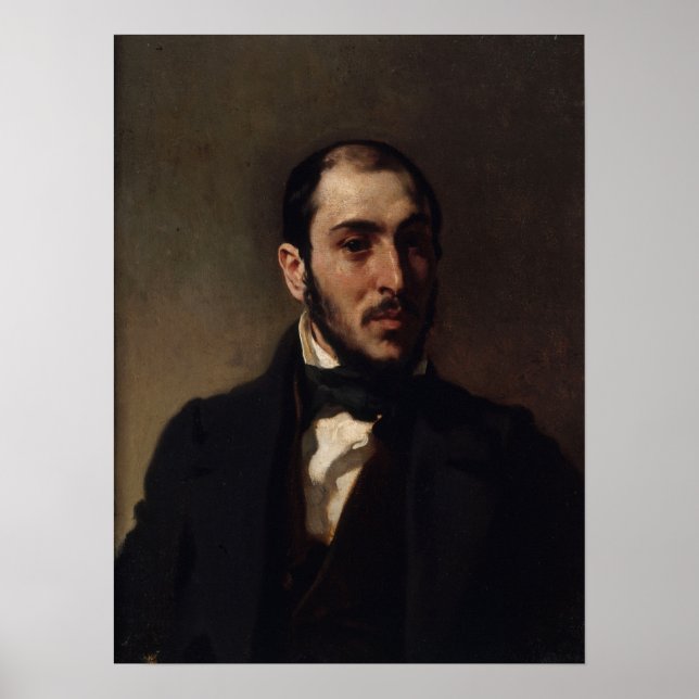 Delacroix - Portrait Of Eugene Laval Architect Poster (Front)