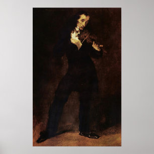 Delacroix - Portrait Of Paganini Poster