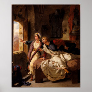 Delacroix - Rebecca And The Wounded Ivanhoe Poster