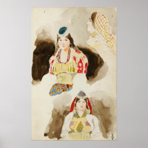 Delacroix - Travel Album In Morocco Poster