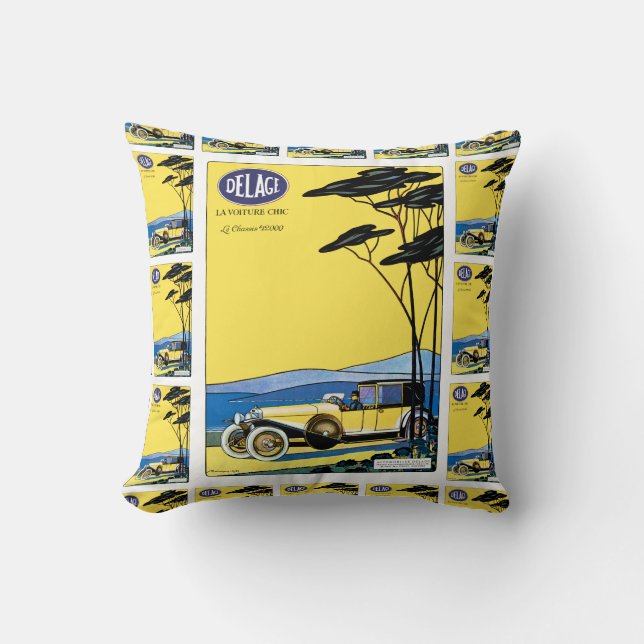 Delage ~ La Voiture Chic Cushion (Front)