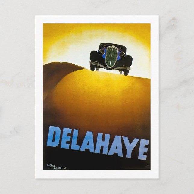 Delahaye - Vintage Advertisement Postcard (Front)