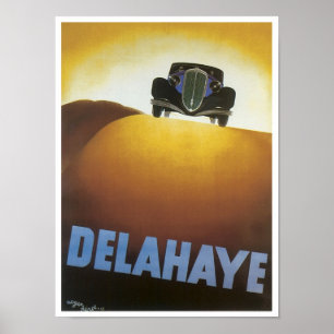 Delahaye Vintage Auto Poster