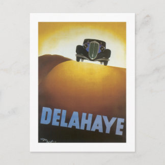 Delahaye Vintage Auto Poster Postcard