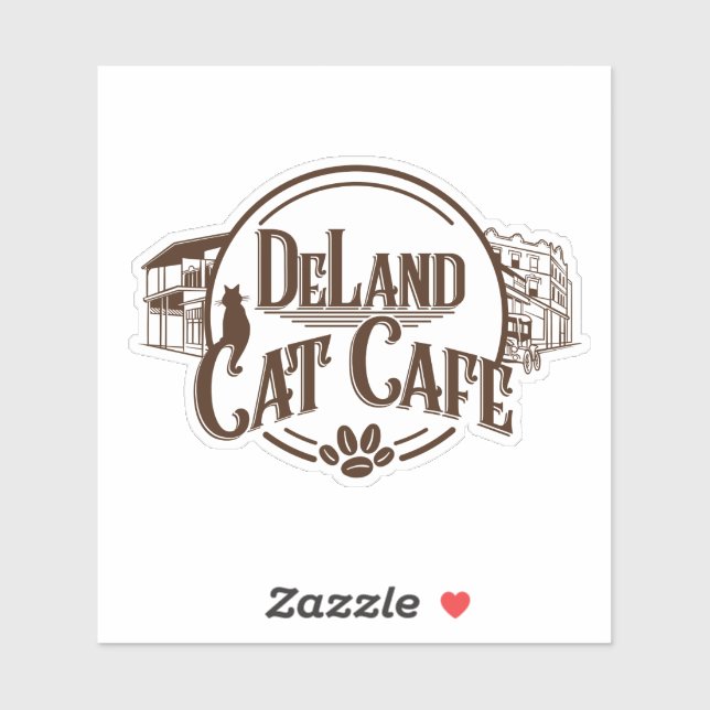 DeLand Cat Cafe LOGO Sticker (Sheet)