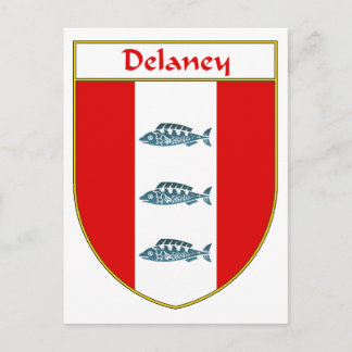 Delaney Coat of Arms/Family Crest Postcard