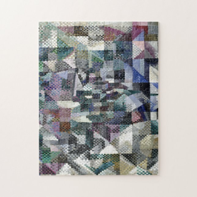 Delaunay Claasical Abstract Art Painting Window 3 Jigsaw Puzzle (Vertical)