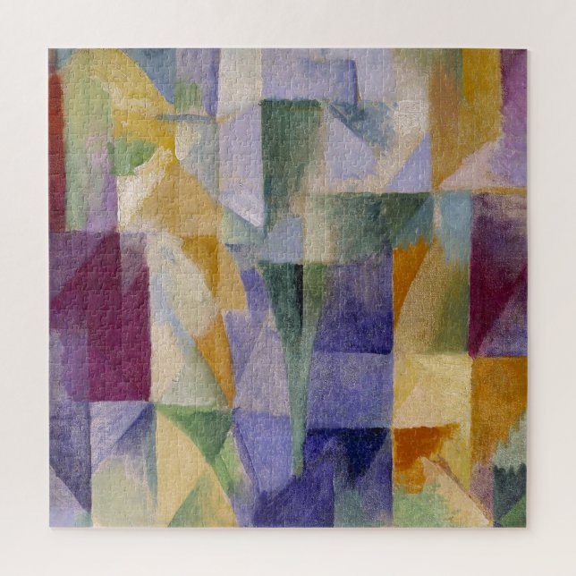 Delaunay Claasical Abstract Art Painting Windows Jigsaw Puzzle (Vertical)