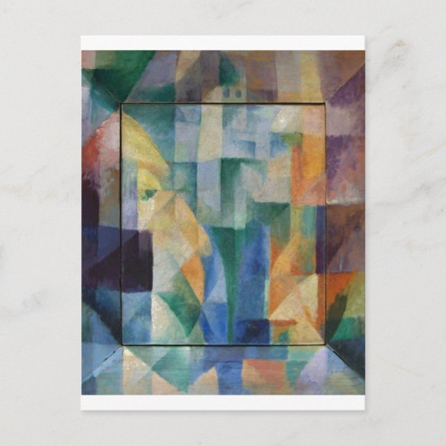 Delaunay Claasical Abstract Art Painting Windows Postcard (Front)