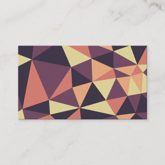 Delaunay Style Triangle Abstract 02 Business Card (Front)