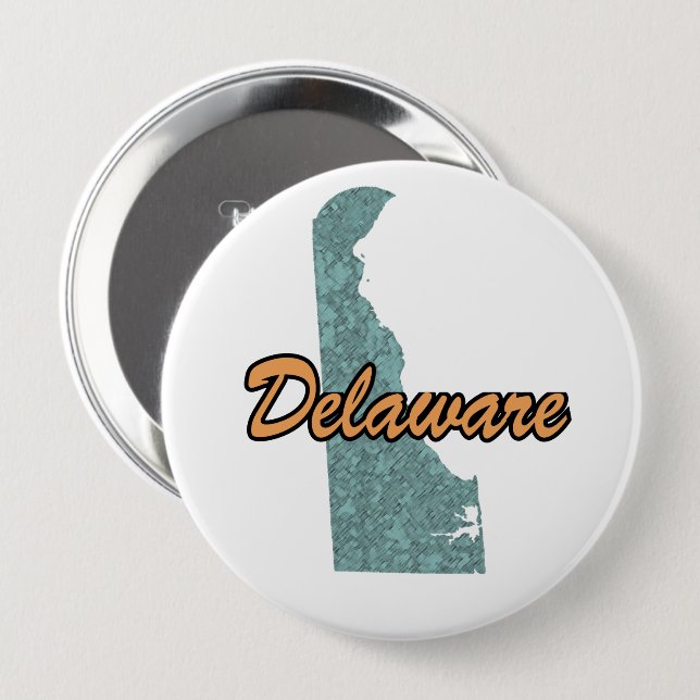 Delaware 10 Cm Round Badge (Front & Back)
