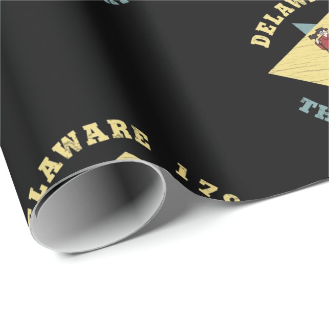 DELAWARE 1797 THE FIRST STATE FLAG WRAPPING PAPER (Roll Corner)