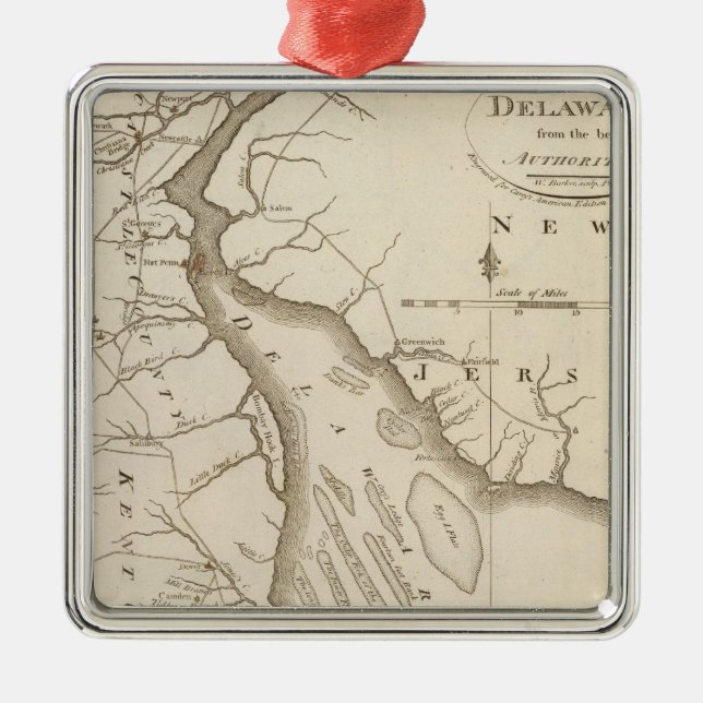 Delaware 5 metal tree decoration (Front)