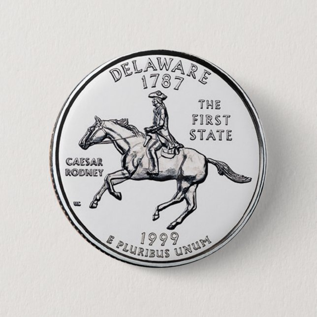 Delaware 6 Cm Round Badge (Front)