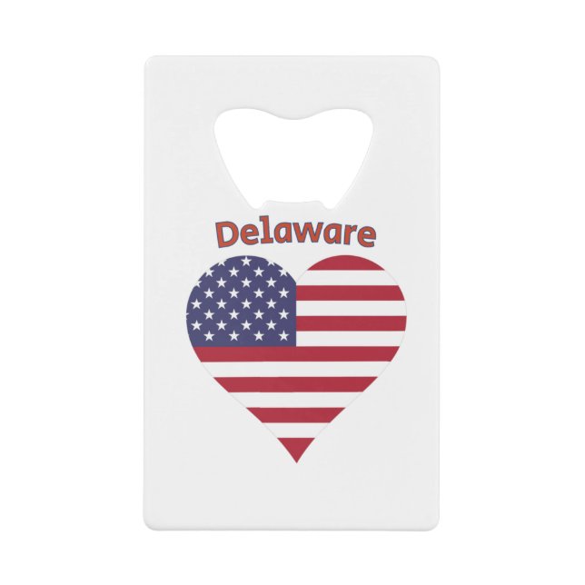 Delaware American Flag Heart (Front)
