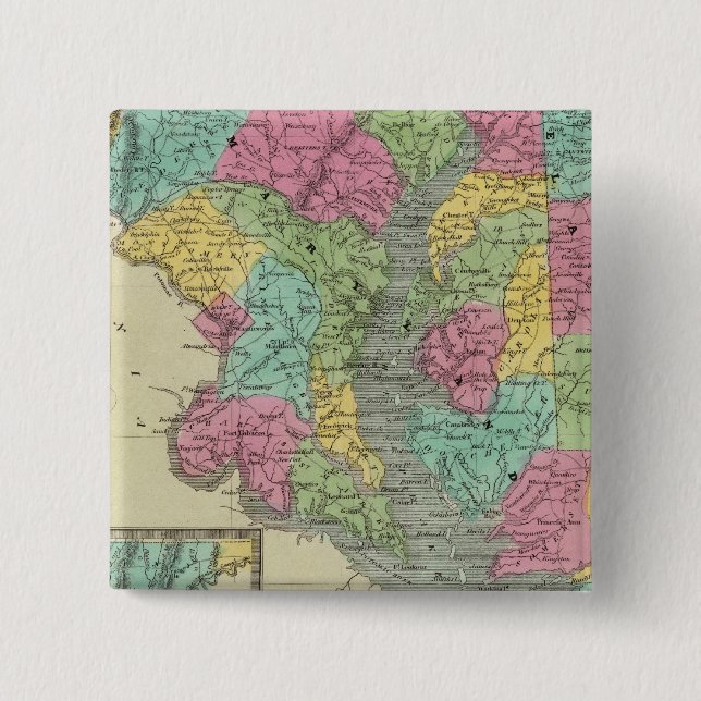 Delaware And MaryLand 15 Cm Square Badge (Front)