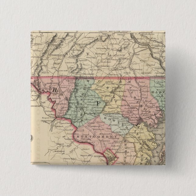 Delaware and Maryland 15 Cm Square Badge (Front)