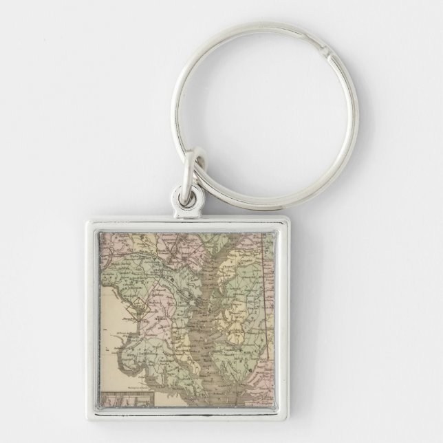 Delaware and Maryland 2 Key Ring (Front)