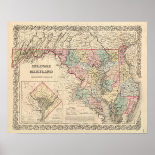 Delaware and Maryland Poster