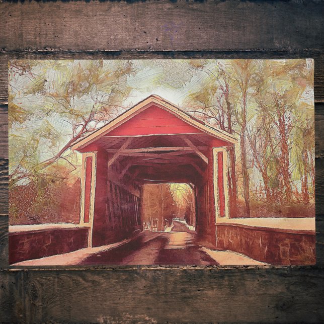Delaware Ashland Covered Bridge Welcome Mat (Creator Uploaded)
