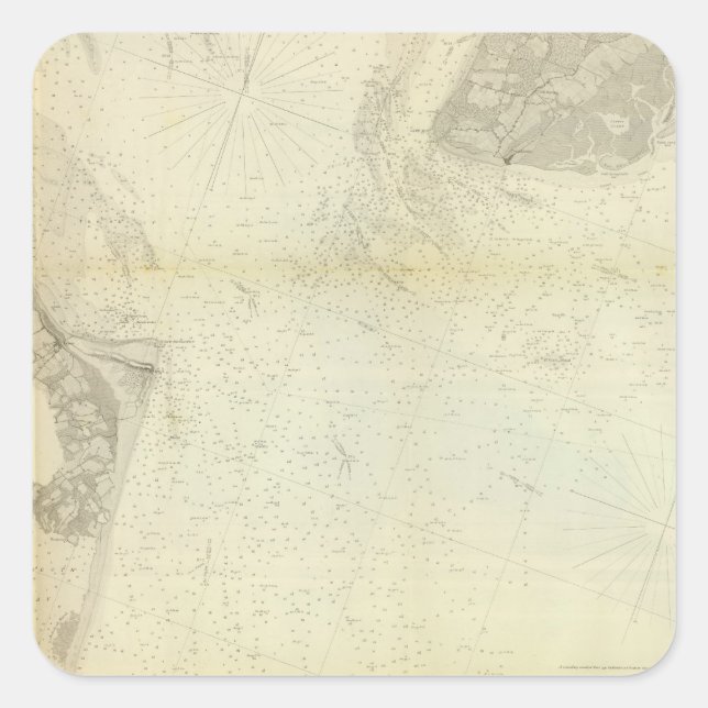 Delaware Bay, River 1 Square Sticker (Front)