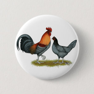 Delaware Blue Hen 6 Cm Round Badge