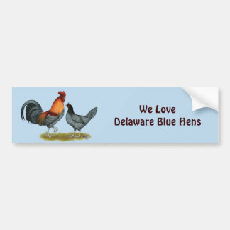 Delaware Blue Hen Bumper Sticker