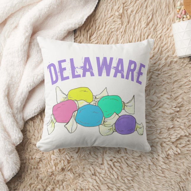 Delaware Boardwalk Salt Water Taffy Candy Beach DE Cushion (Blanket)